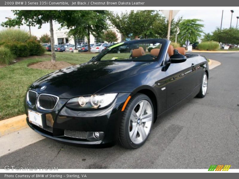 Jet Black / Chestnut Brown Dakota Leather 2009 BMW 3 Series 335i Convertible