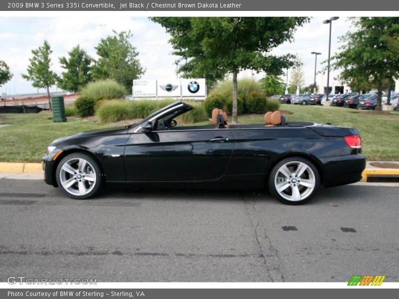 Jet Black / Chestnut Brown Dakota Leather 2009 BMW 3 Series 335i Convertible