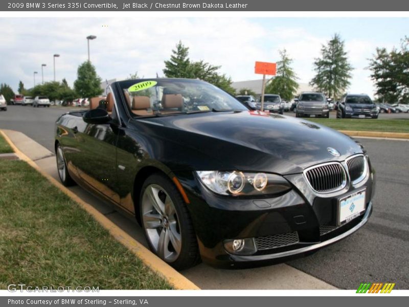 Jet Black / Chestnut Brown Dakota Leather 2009 BMW 3 Series 335i Convertible