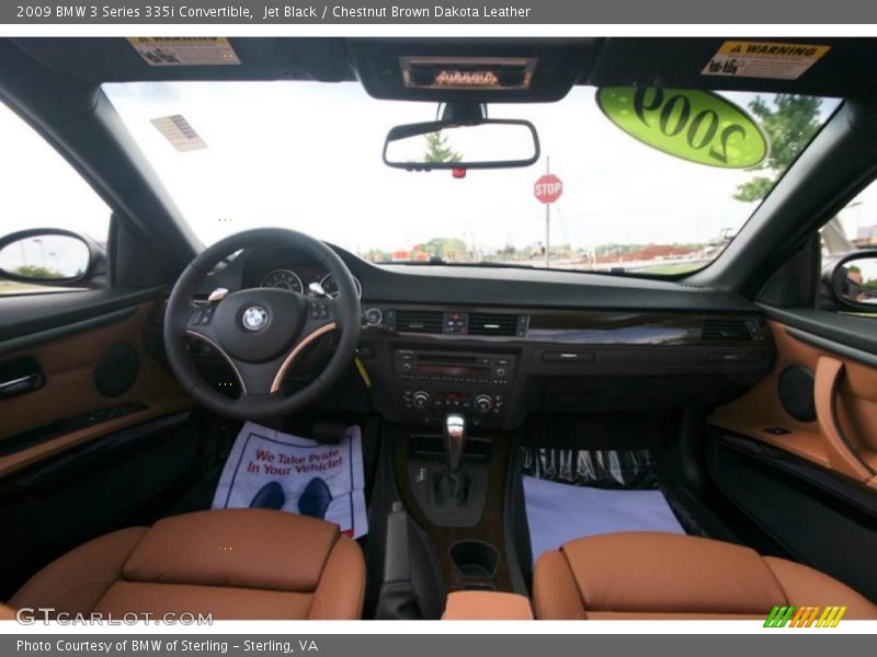 Jet Black / Chestnut Brown Dakota Leather 2009 BMW 3 Series 335i Convertible