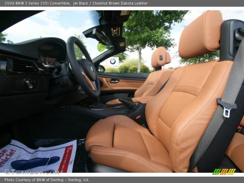 Jet Black / Chestnut Brown Dakota Leather 2009 BMW 3 Series 335i Convertible