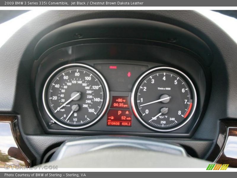 Jet Black / Chestnut Brown Dakota Leather 2009 BMW 3 Series 335i Convertible