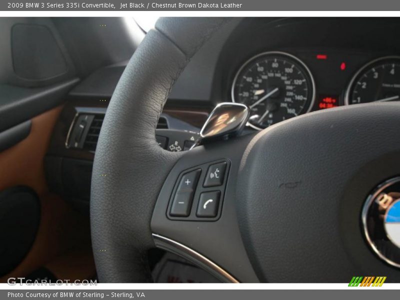 Jet Black / Chestnut Brown Dakota Leather 2009 BMW 3 Series 335i Convertible