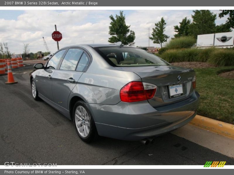 Arctic Metallic / Beige 2007 BMW 3 Series 328i Sedan