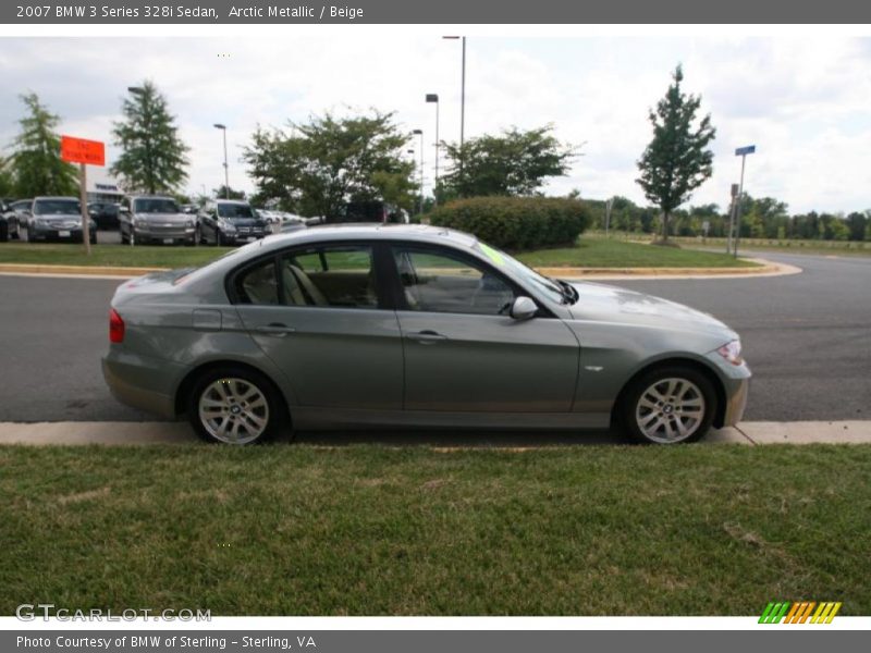 Arctic Metallic / Beige 2007 BMW 3 Series 328i Sedan