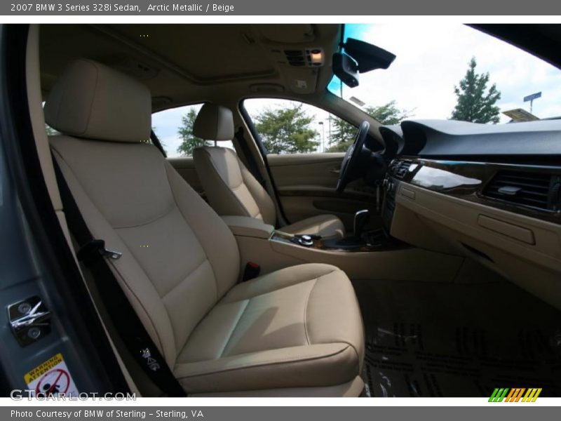 Arctic Metallic / Beige 2007 BMW 3 Series 328i Sedan