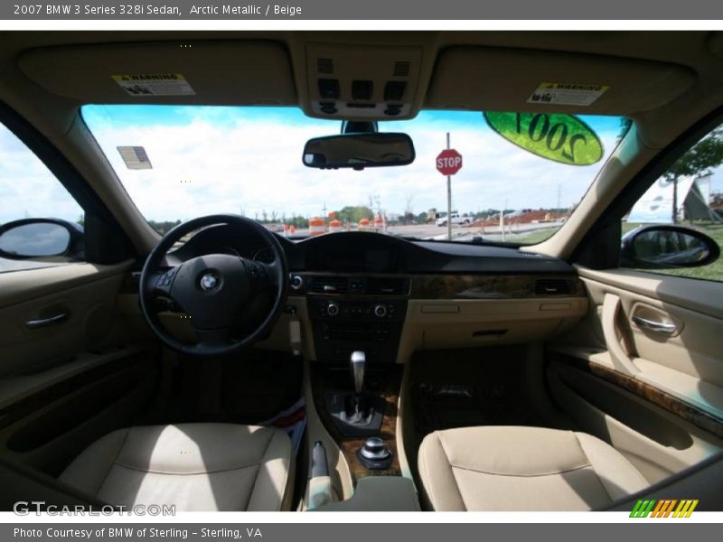 Arctic Metallic / Beige 2007 BMW 3 Series 328i Sedan