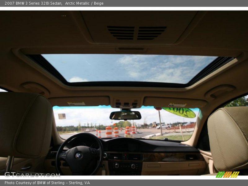 Arctic Metallic / Beige 2007 BMW 3 Series 328i Sedan