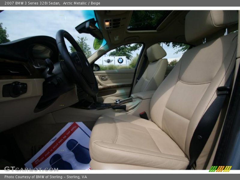 Arctic Metallic / Beige 2007 BMW 3 Series 328i Sedan