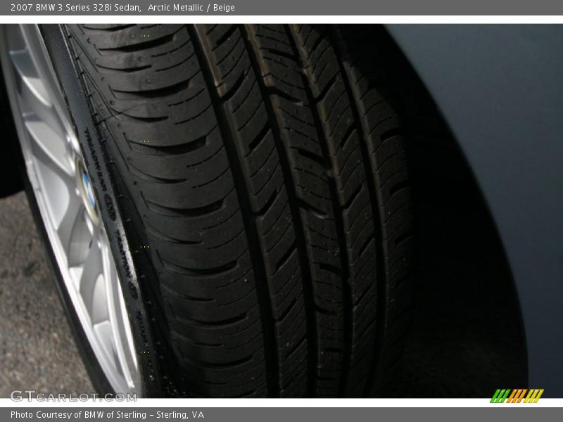Arctic Metallic / Beige 2007 BMW 3 Series 328i Sedan