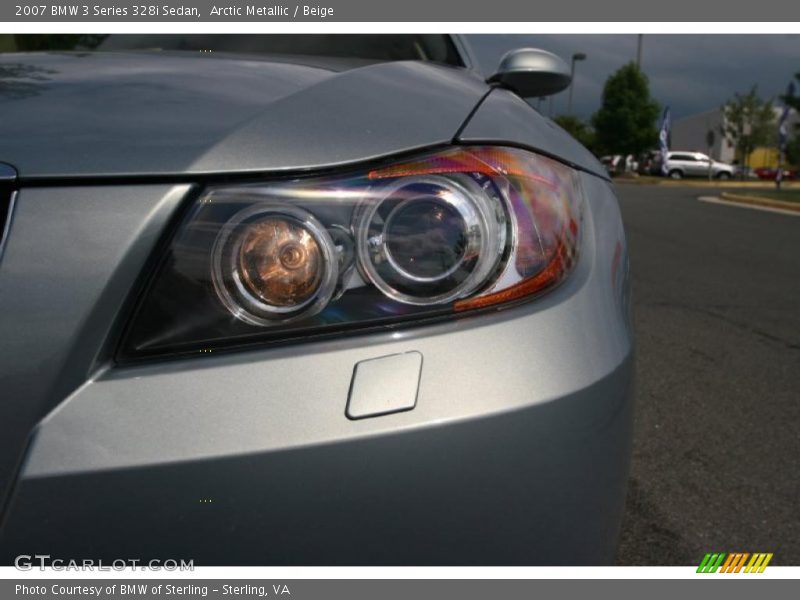 Arctic Metallic / Beige 2007 BMW 3 Series 328i Sedan