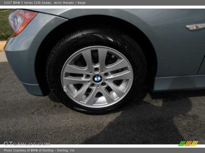 Arctic Metallic / Beige 2007 BMW 3 Series 328i Sedan