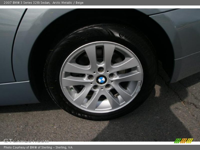 Arctic Metallic / Beige 2007 BMW 3 Series 328i Sedan