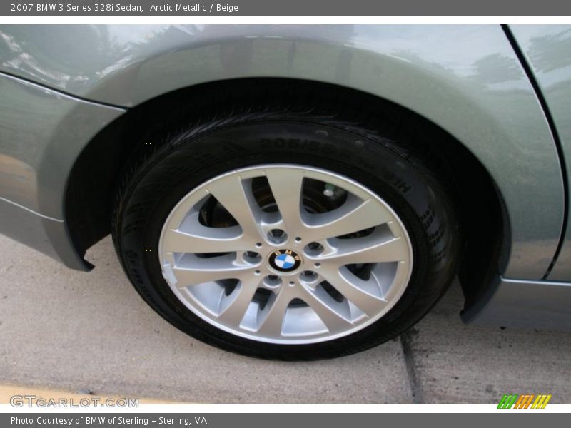 Arctic Metallic / Beige 2007 BMW 3 Series 328i Sedan