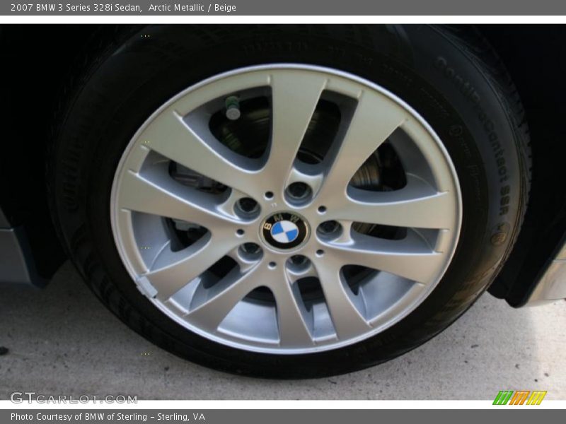 Arctic Metallic / Beige 2007 BMW 3 Series 328i Sedan