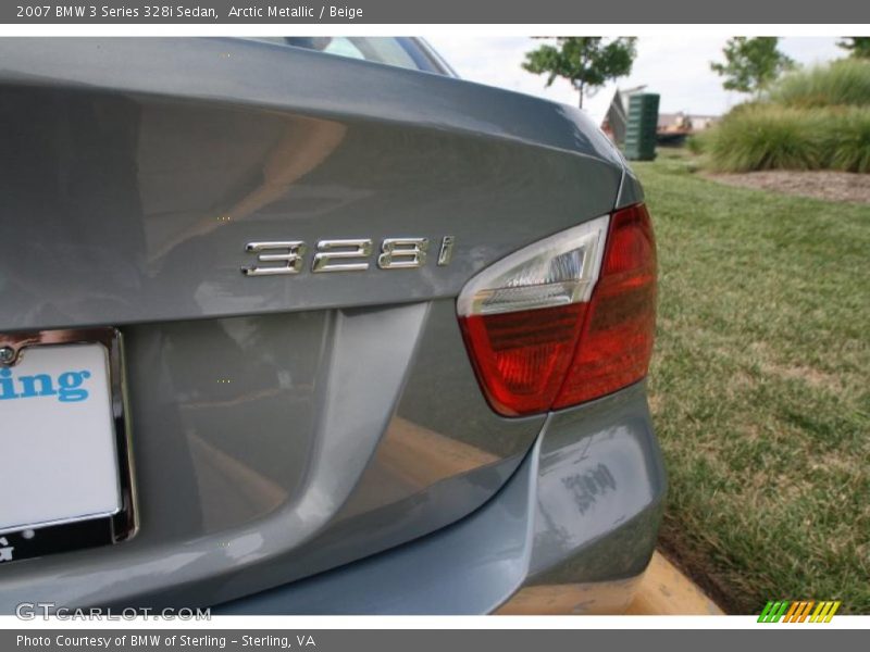 Arctic Metallic / Beige 2007 BMW 3 Series 328i Sedan