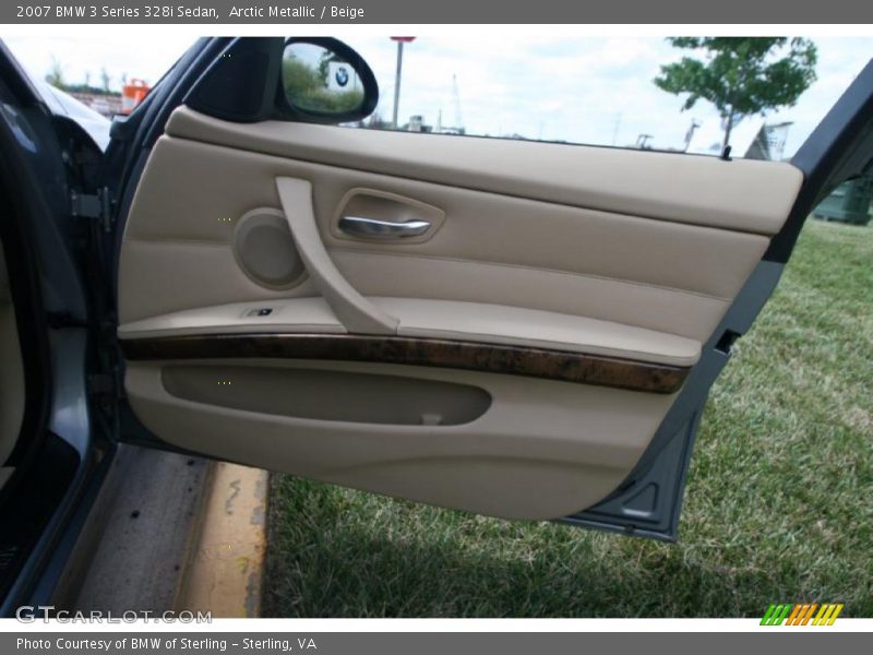 Arctic Metallic / Beige 2007 BMW 3 Series 328i Sedan