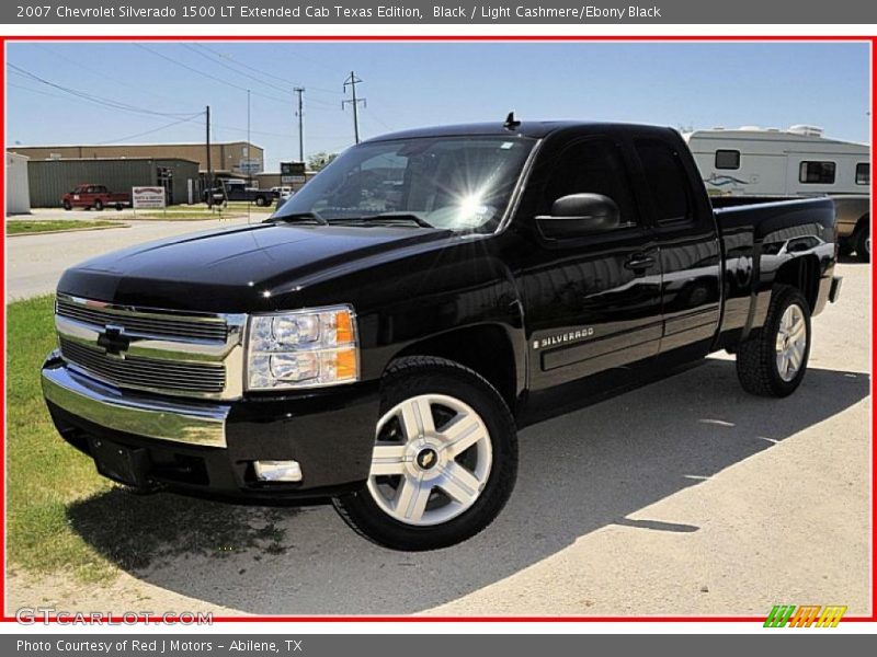 Black / Light Cashmere/Ebony Black 2007 Chevrolet Silverado 1500 LT Extended Cab Texas Edition