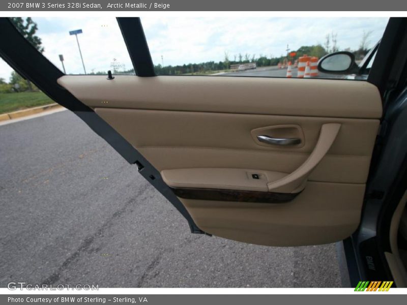Arctic Metallic / Beige 2007 BMW 3 Series 328i Sedan