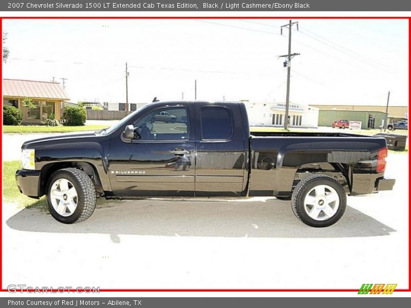 Black / Light Cashmere/Ebony Black 2007 Chevrolet Silverado 1500 LT Extended Cab Texas Edition