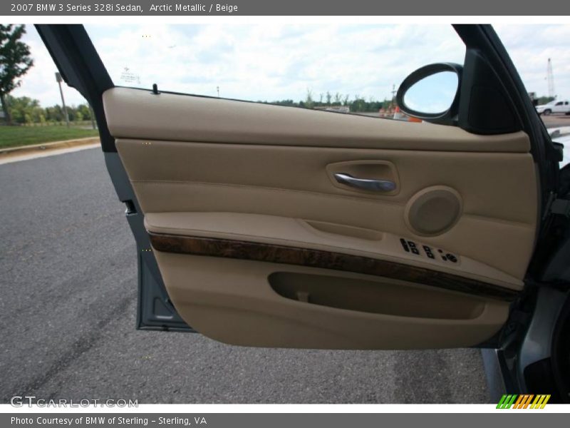 Arctic Metallic / Beige 2007 BMW 3 Series 328i Sedan