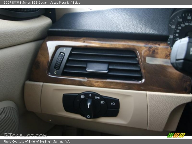 Arctic Metallic / Beige 2007 BMW 3 Series 328i Sedan