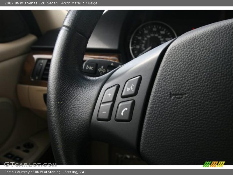 Arctic Metallic / Beige 2007 BMW 3 Series 328i Sedan