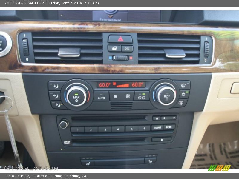 Arctic Metallic / Beige 2007 BMW 3 Series 328i Sedan
