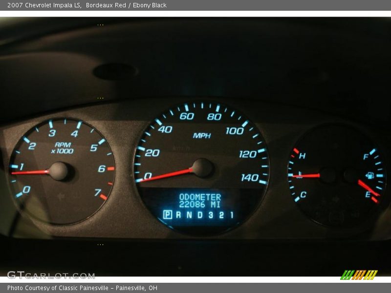 Bordeaux Red / Ebony Black 2007 Chevrolet Impala LS