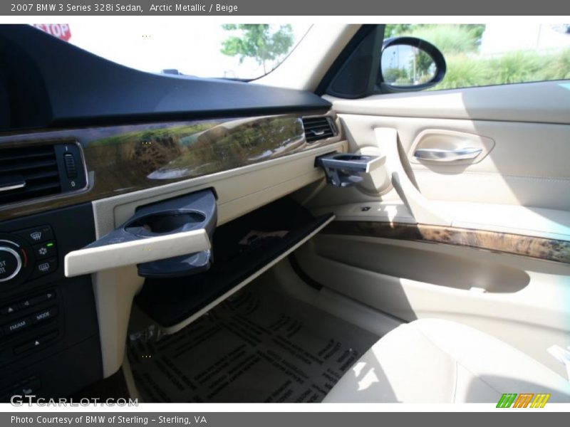 Arctic Metallic / Beige 2007 BMW 3 Series 328i Sedan