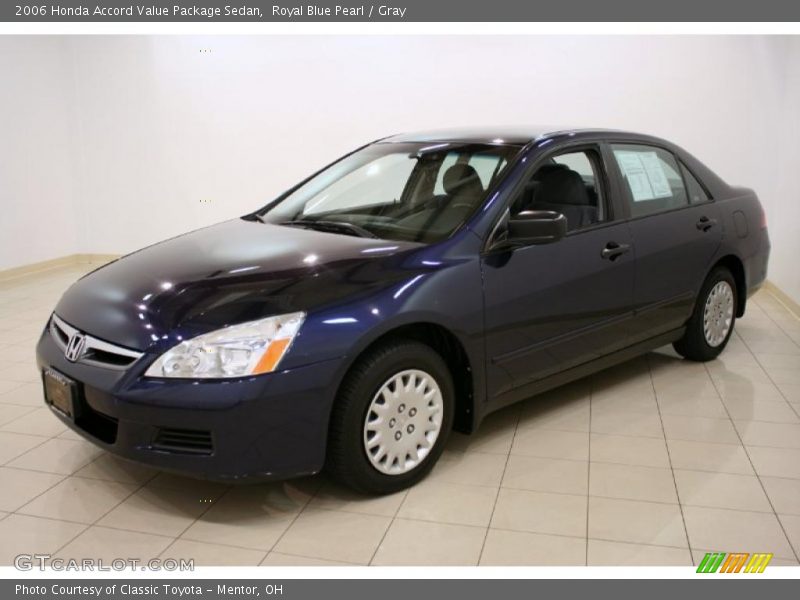 Royal Blue Pearl / Gray 2006 Honda Accord Value Package Sedan