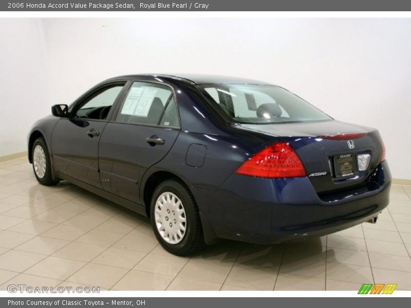 Royal Blue Pearl / Gray 2006 Honda Accord Value Package Sedan