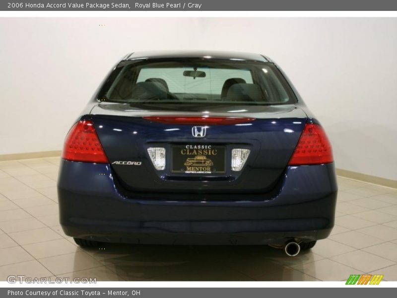 Royal Blue Pearl / Gray 2006 Honda Accord Value Package Sedan
