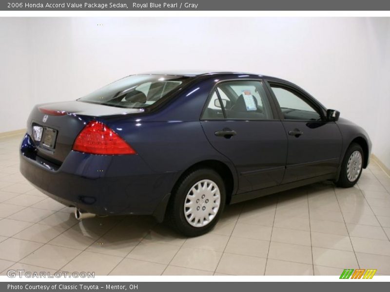 Royal Blue Pearl / Gray 2006 Honda Accord Value Package Sedan