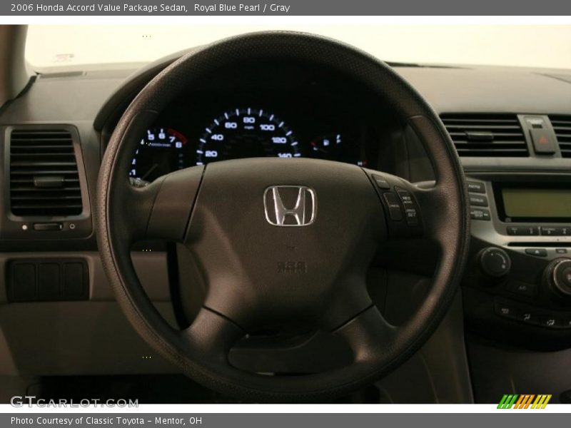 Royal Blue Pearl / Gray 2006 Honda Accord Value Package Sedan