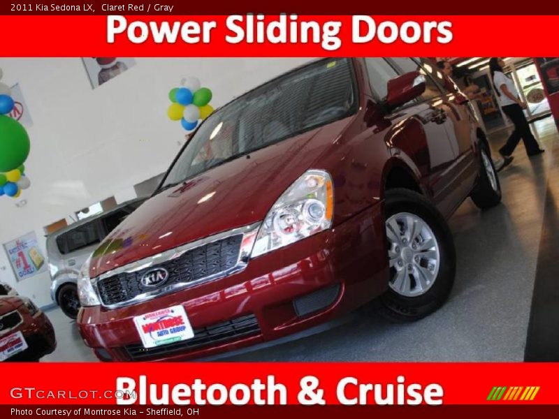 Claret Red / Gray 2011 Kia Sedona LX