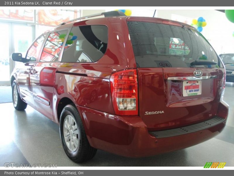 Claret Red / Gray 2011 Kia Sedona LX
