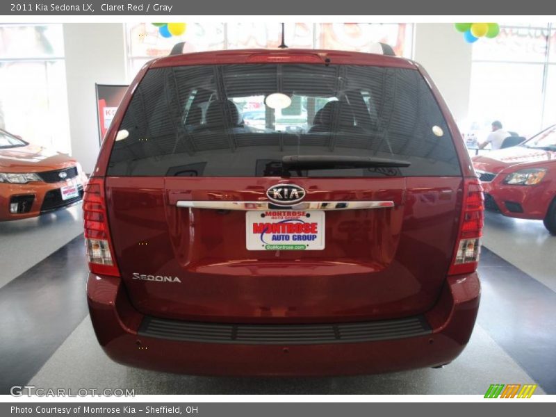 Claret Red / Gray 2011 Kia Sedona LX