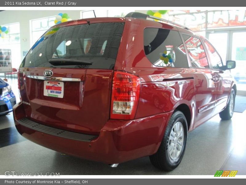 Claret Red / Gray 2011 Kia Sedona LX