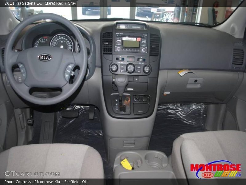 Claret Red / Gray 2011 Kia Sedona LX