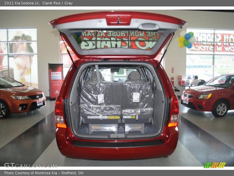 Claret Red / Gray 2011 Kia Sedona LX