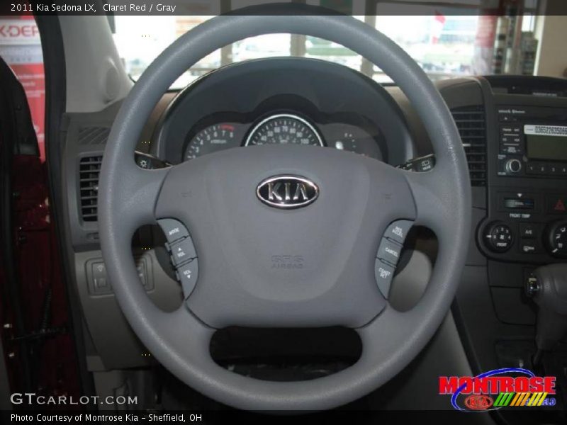 Claret Red / Gray 2011 Kia Sedona LX