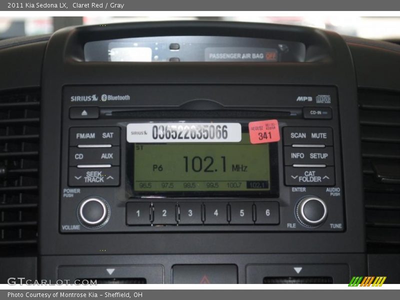 Claret Red / Gray 2011 Kia Sedona LX