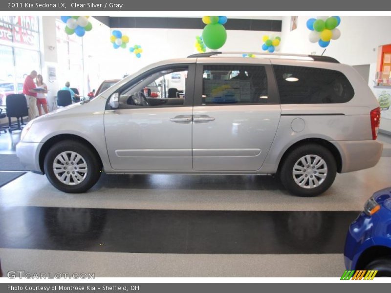 Clear Silver / Gray 2011 Kia Sedona LX