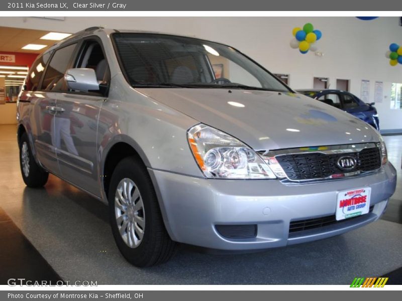 Clear Silver / Gray 2011 Kia Sedona LX