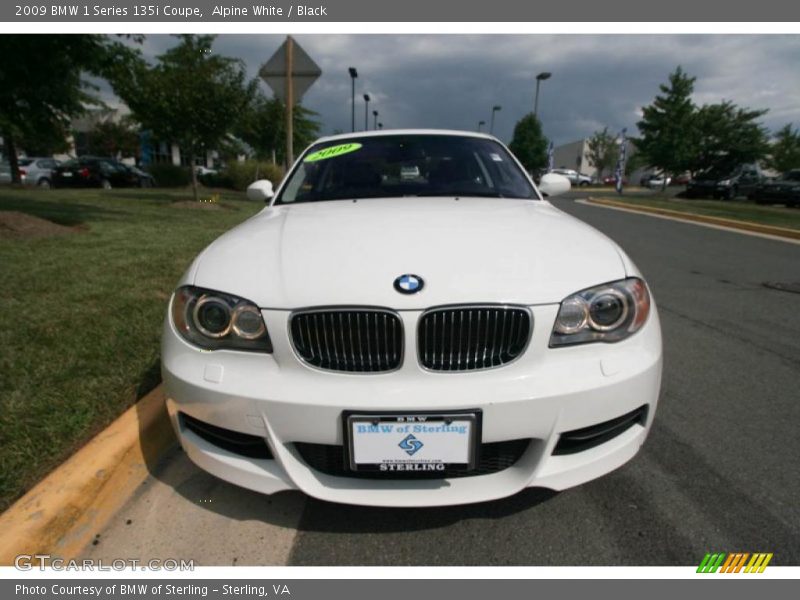 Alpine White / Black 2009 BMW 1 Series 135i Coupe