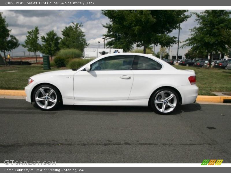 Alpine White / Black 2009 BMW 1 Series 135i Coupe