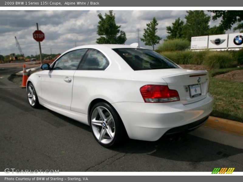 Alpine White / Black 2009 BMW 1 Series 135i Coupe