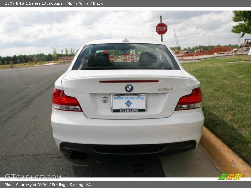 Alpine White / Black 2009 BMW 1 Series 135i Coupe