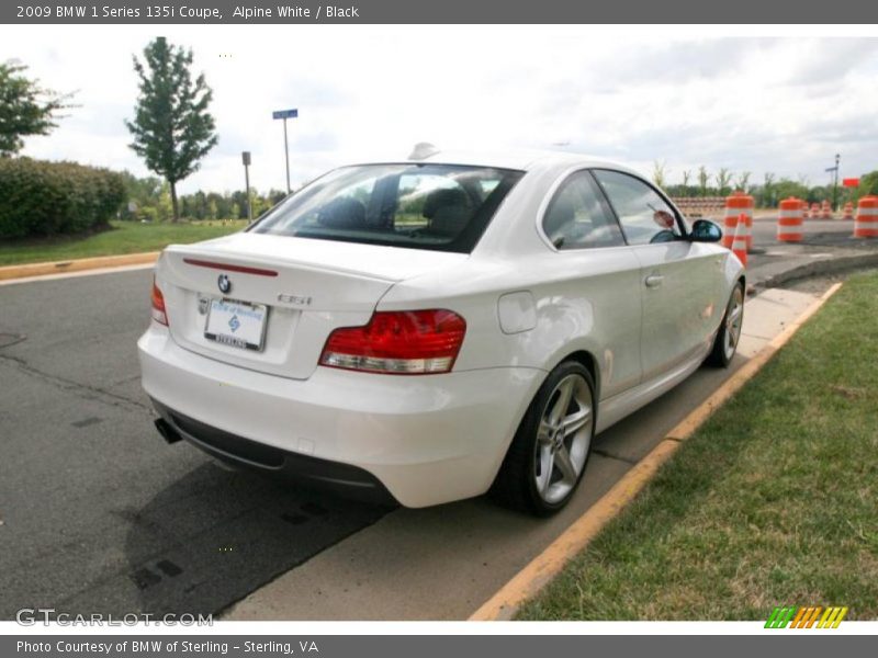 Alpine White / Black 2009 BMW 1 Series 135i Coupe
